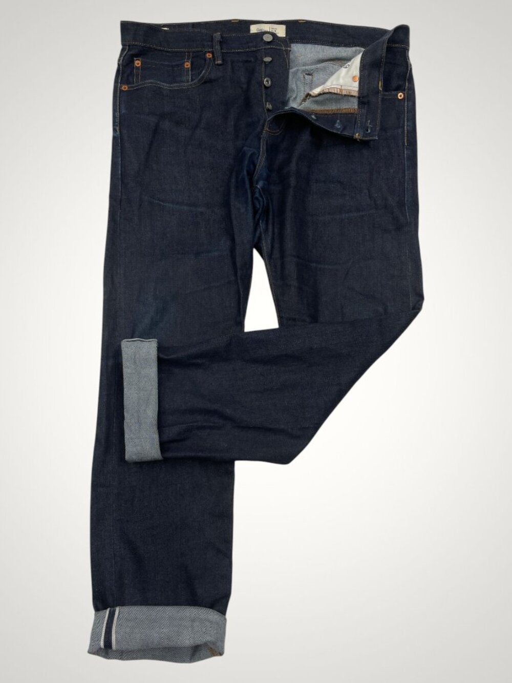 GAP 1969 Kaihara Japanese Selvedge Denim Slim Jeans Stretch Men's 36  Fits 36x32